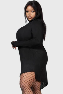 Stone Heart Asymmetric Dress [PLUS] -Kill Star Store STONE HEART ASYMMETRIC DRESS PLUS W D