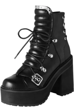 KILLSTAR Stryker Platform Boots - Faux Leather Goth Footwear -Kill Star Store STRYKER BOOT G