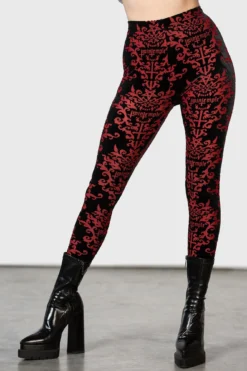 KILLSTAR x Twin Temple Styx Burnout Velvet Leggings