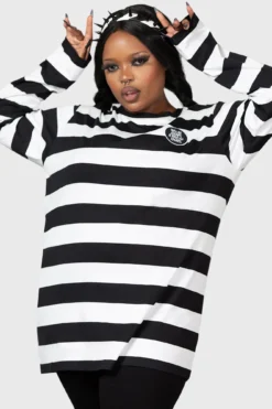 KILLSTAR Sub-Urban Gothic Long Sleeve Top - Wednesday Addams Plus Size