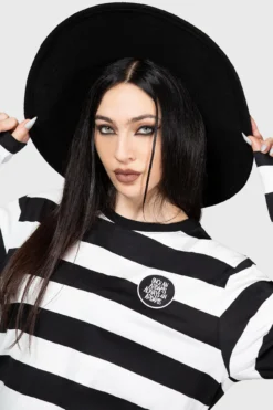 KILLSTAR x Wednesday Sub-Urban Gothic Long Sleeve Top - Unisex 15 KILLSTAR x Wednesday Sub-Urban Gothic Long Sleeve Top - Unisex -Kill Star Store SUB URBAN GOTHIC LONG SLEEVE T SHIRT W F