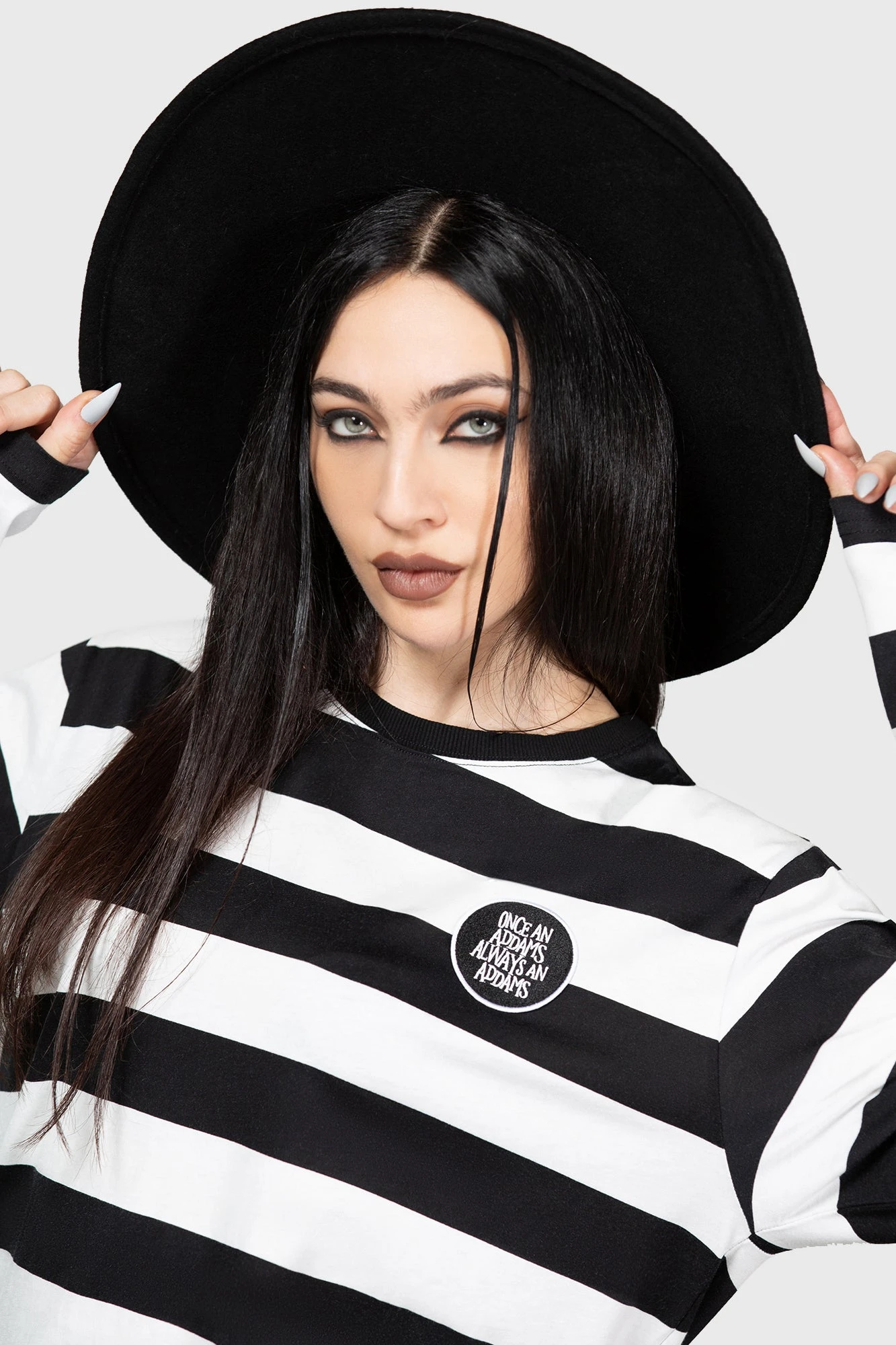 KILLSTAR x Wednesday Sub-Urban Gothic Long Sleeve Top - Unisex 7 KILLSTAR x Wednesday Sub-Urban Gothic Long Sleeve Top - Unisex - Image 7