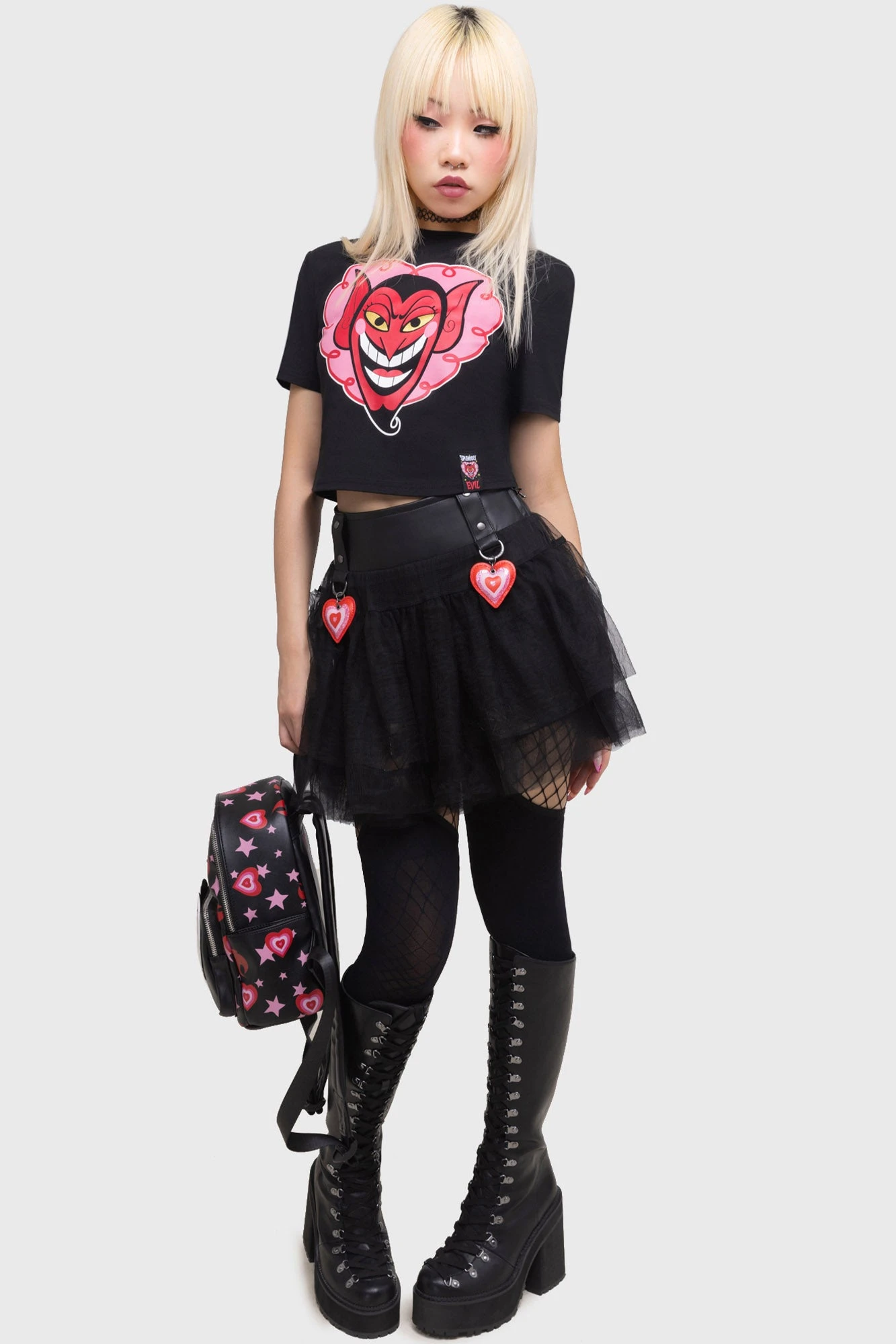 KILLSTAR Sugar And Spice Tutu Skirt with Glitter Heart Detail 2 KILLSTAR Sugar And Spice Tutu Skirt with Glitter Heart Detail - Image 2