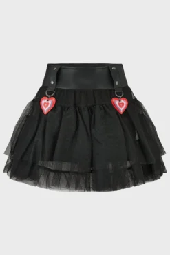 KILLSTAR Sugar And Spice Tutu Skirt with Glitter Heart Detail 15 KILLSTAR Sugar And Spice Tutu Skirt with Glitter Heart Detail -Kill Star Store SUGARANDSPICETUTU BLACK 1