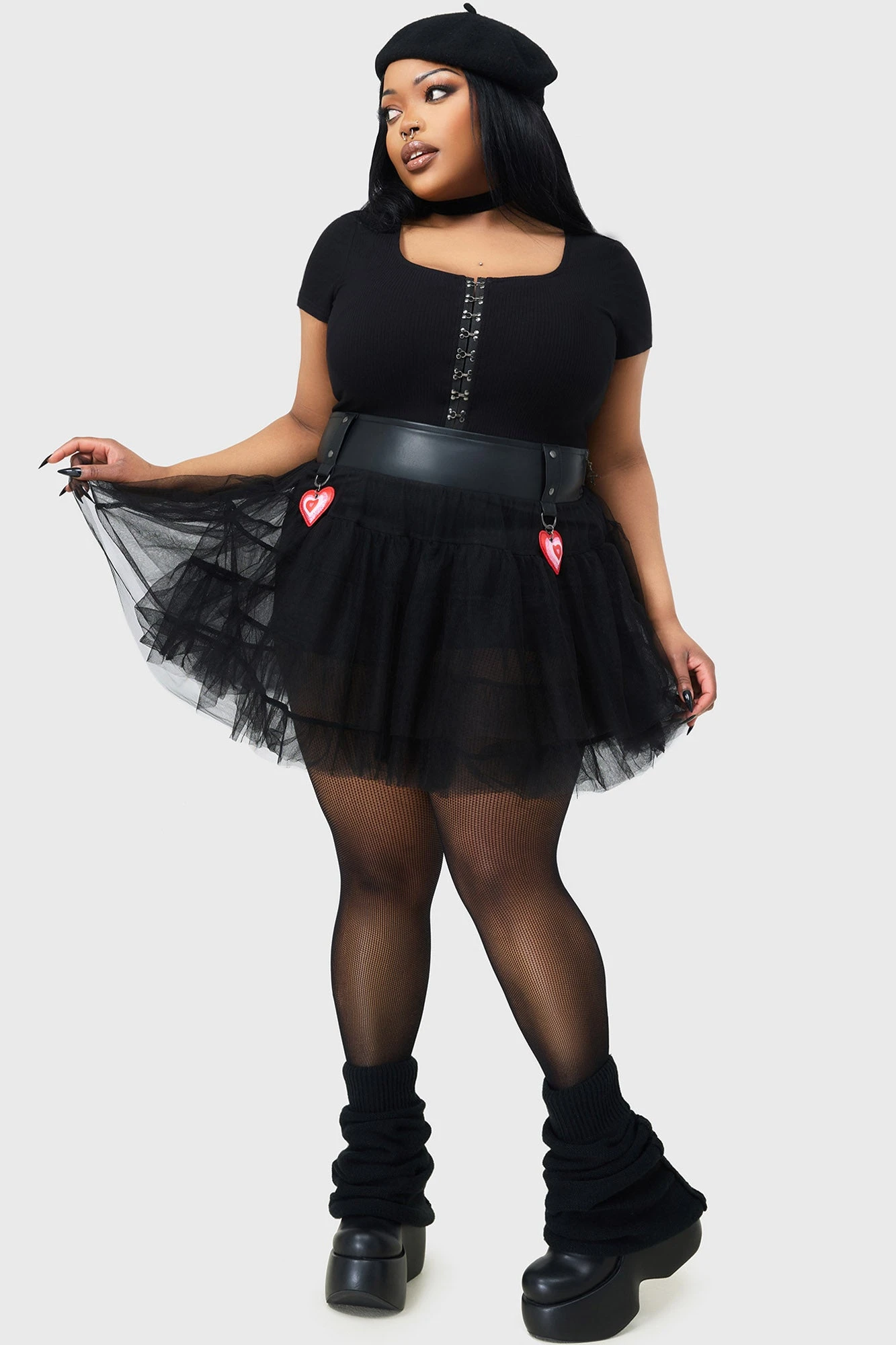 KILLSTAR Sugar And Spice Tutu Skirt with Glitter Heart Detail 7 KILLSTAR Sugar And Spice Tutu Skirt with Glitter Heart Detail - Image 7