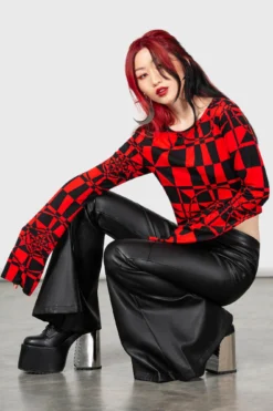 Killstar x Suspiria Mood Crop Top - Black & Red