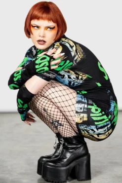 Killstar Suspiria Poster Fitted Dress - Dario Argento Collaboration 9 Killstar Suspiria Poster Fitted Dress - Dario Argento Collaboration -Kill Star Store SUSPIRIA POSTER DRESS W D