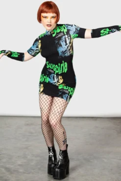 Killstar Suspiria Poster Fitted Dress - Dario Argento Collaboration 11 Killstar Suspiria Poster Fitted Dress - Dario Argento Collaboration -Kill Star Store SUSPIRIA POSTER DRESS W F