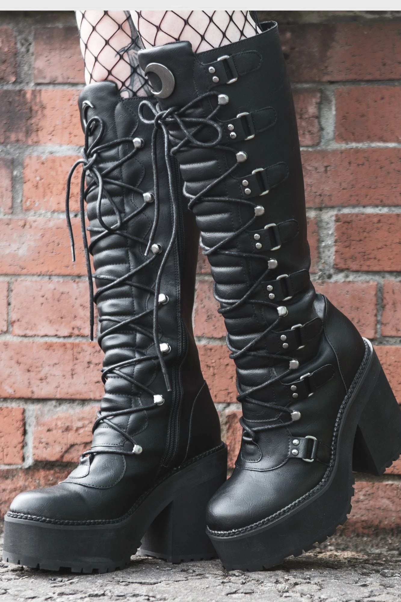 Killstar Selene Platform Boots with Moon Hardware 2 Killstar Selene Platform Boots with Moon Hardware - Image 2