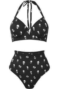 Skulls 2-Piece Swimsuit -Kill Star Store Skulls2 PieceSwimsuit G