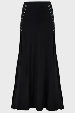 Snarl Maxi Skirt -Kill Star Store SnarlMaxiSkirt Black 1