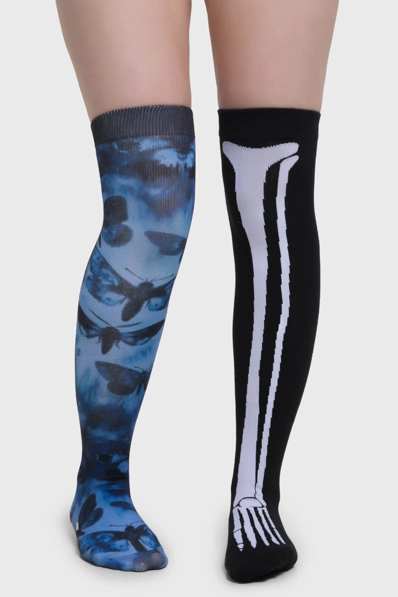 KILLSTAR x Corpse Bride Swarm Of Butterflies Knee High Socks 2 KILLSTAR x Corpse Bride Swarm Of Butterflies Knee High Socks - Image 2