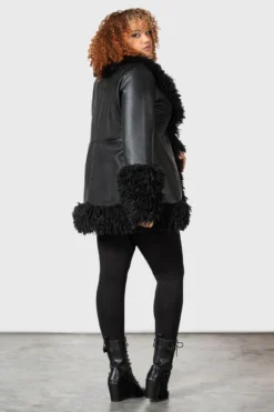 KILLSTAR Talvel Plus Size Faux Leather & Faux Fur Coat -Kill Star Store TALVEL JACKET W PLUS E 2