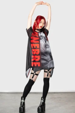 KILLSTAR x Dario Argento Tenebre Mesh Top -Kill Star Store TENEBRE MESH SHIRT W E
