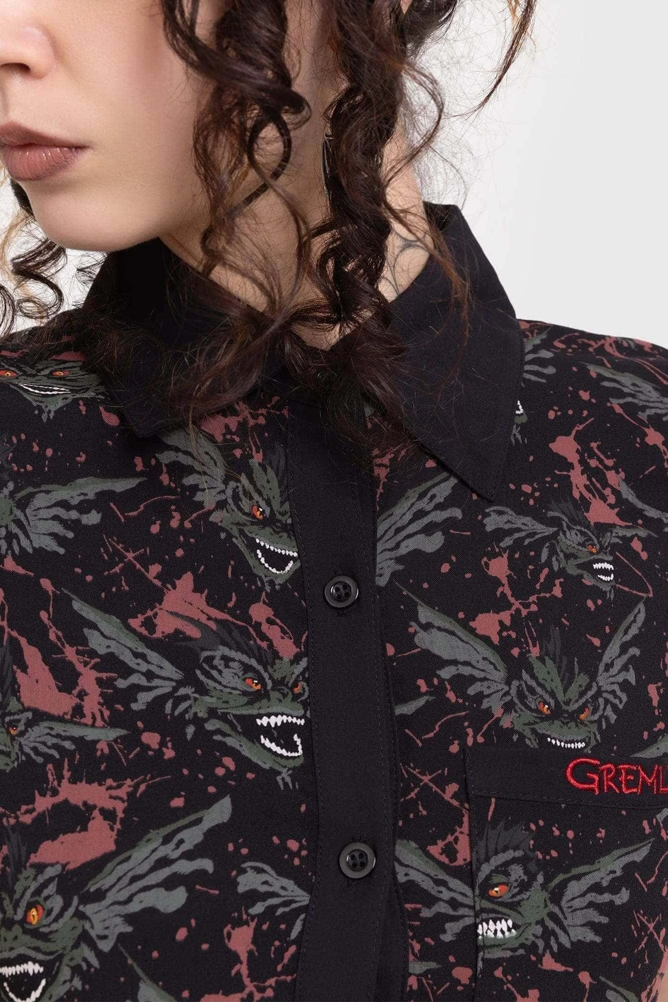 The Gremlins Are Coming Shirt Dress 2 The Gremlins Are Coming Shirt Dress - Image 2