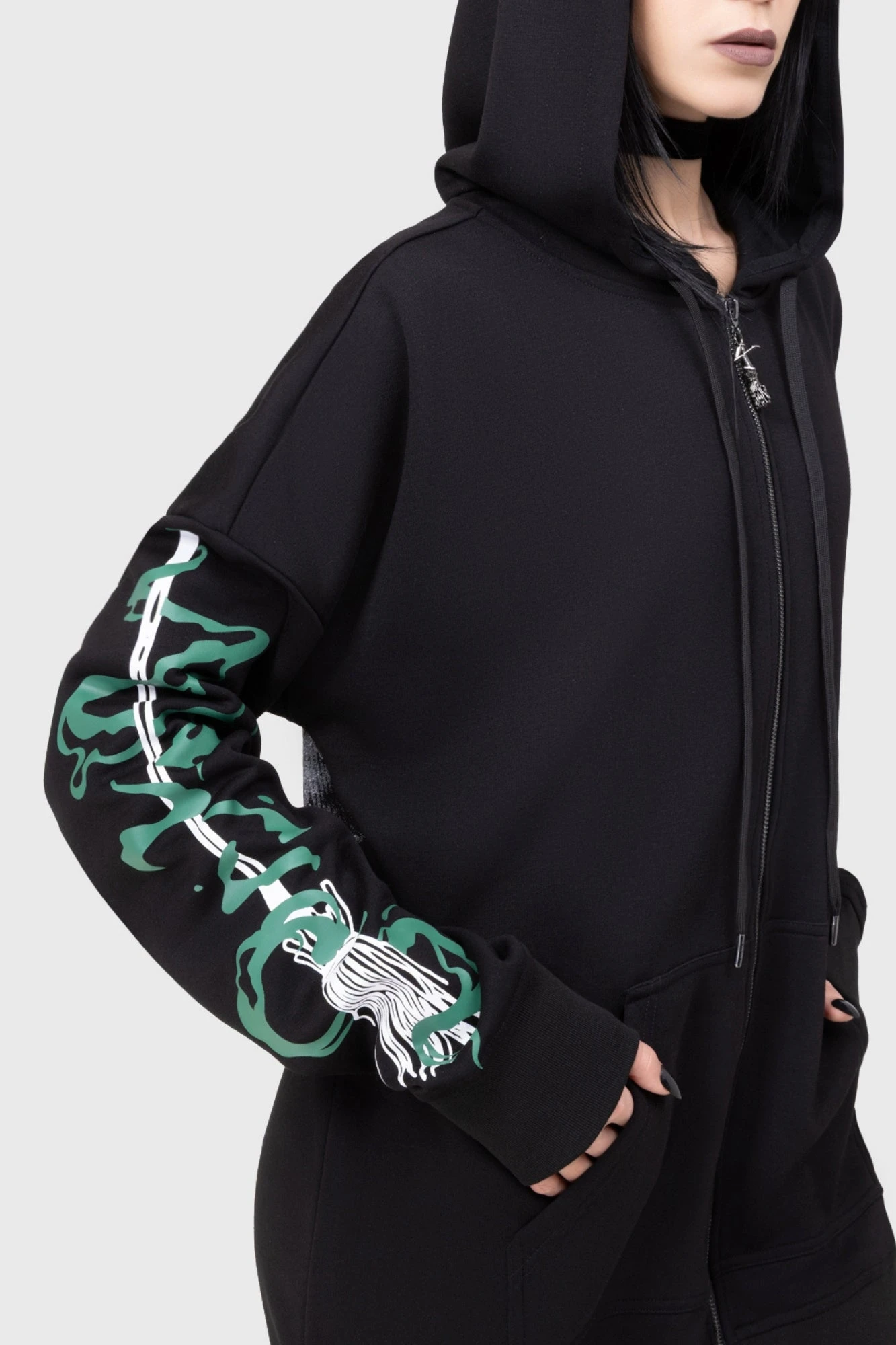 KILLSTAR The Witch Is Dead Licensed Zip-Up Hoodie 4 KILLSTAR The Witch Is Dead Licensed Zip-Up Hoodie - Image 4