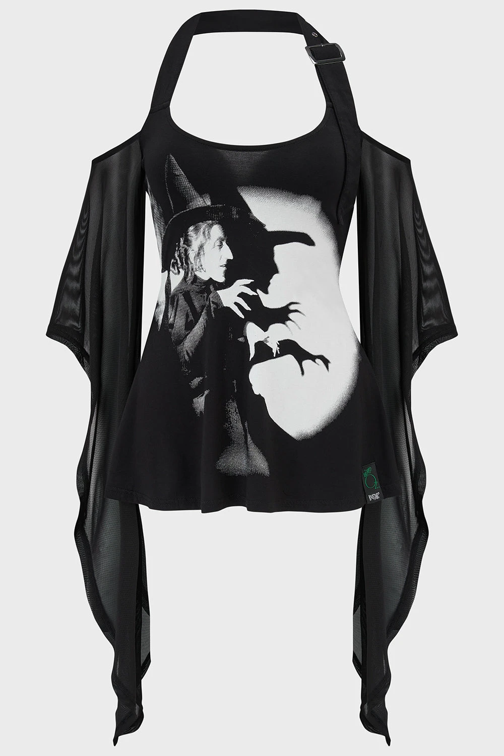 KILLSTAR The Witch Is Dead Top - Gothic Cold Shoulder Mesh Blouse 4 KILLSTAR The Witch Is Dead Top - Gothic Cold Shoulder Mesh Blouse - Image 4
