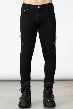 KILLSTAR Thom Jeans - Men's Fitted Stretch Denim with Metal Hardware