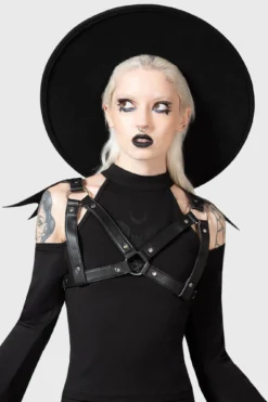 KILLSTAR Totally Bats Winged Faux Leather Harness -Kill Star Store TOTALLY BATS HARNESS W 3