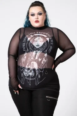 KILLSTAR Trouble Mesh Top [PLUS]