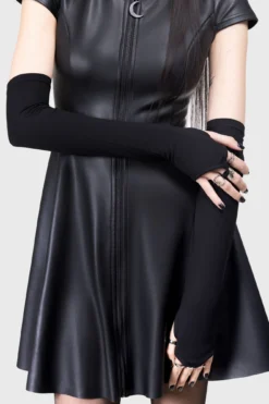 KIHILIST Twisssted Armwarmers - Gothic Jersey Sleeves with Finger Holes