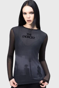 KILLSTAR x The Exorcist Long Sleeve Micro Mesh Top