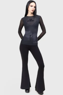 KILLSTAR x The Exorcist Long Sleeve Micro Mesh Top -Kill Star Store The Exorcist Long Sleeve Top D