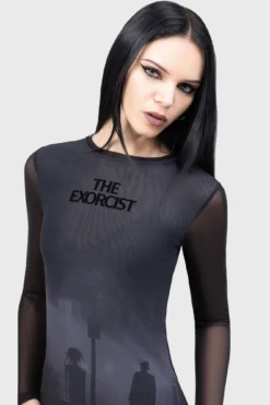 KILLSTAR x The Exorcist Long Sleeve Micro Mesh Top -Kill Star Store The Exorcist Long Sleeve Top E