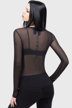KILLSTAR x The Exorcist Long Sleeve Micro Mesh Top -Kill Star Store The Exorcist Long Sleeve Top G