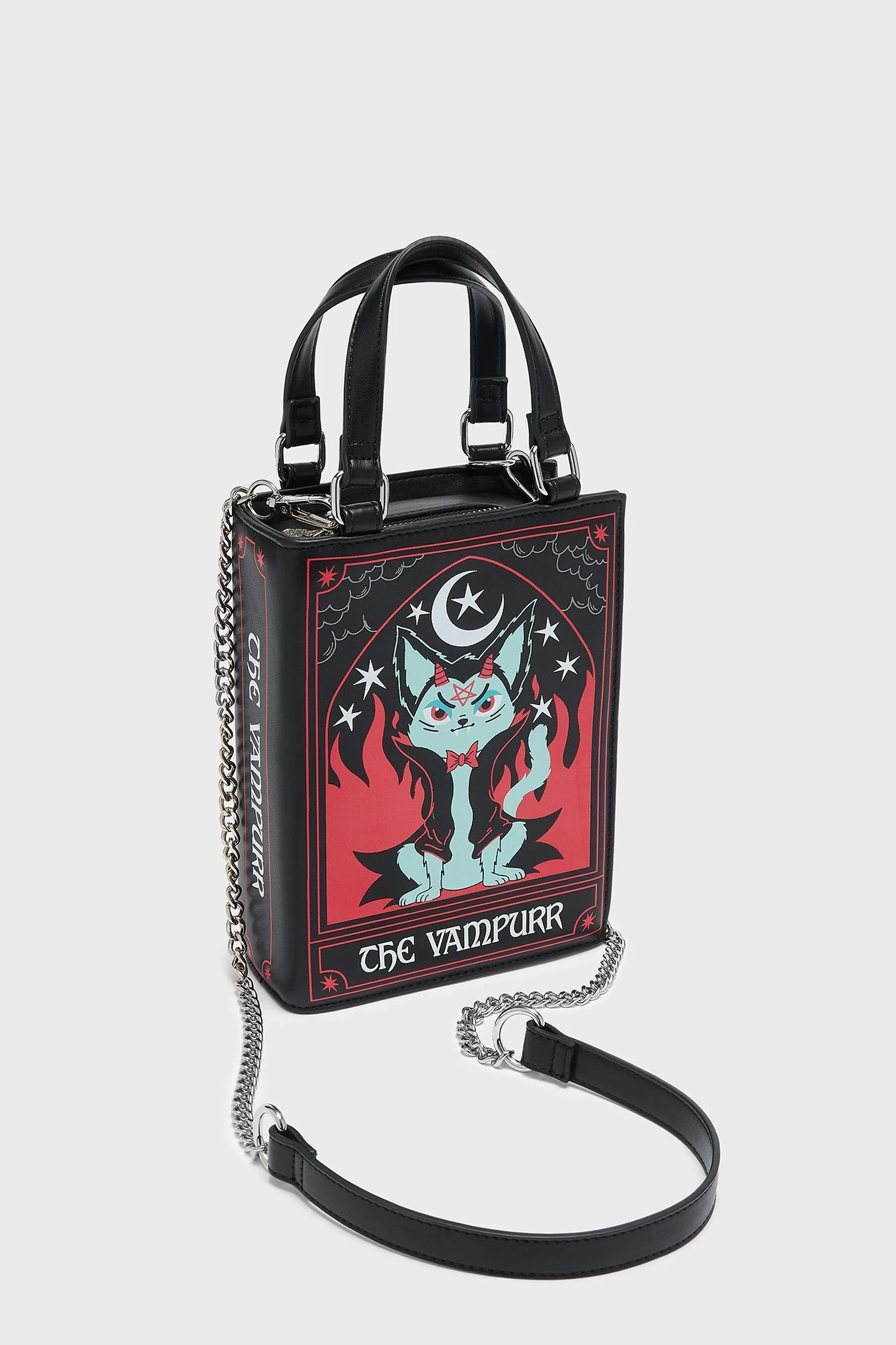 KILLSTAR The Vampurr Book Bag - Gothic Cat Crossbody Handbag 1 KILLSTAR The Vampurr Book Bag - Gothic Cat Crossbody Handbag