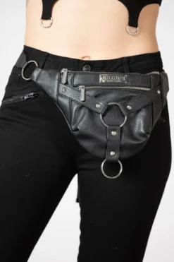 KILLSTAR Unchained Faux Leather Waistbag with Detachable Chain 6 KILLSTAR Unchained Faux Leather Waistbag with Detachable Chain -Kill Star Store UNCHAINED WAIST BAG W B