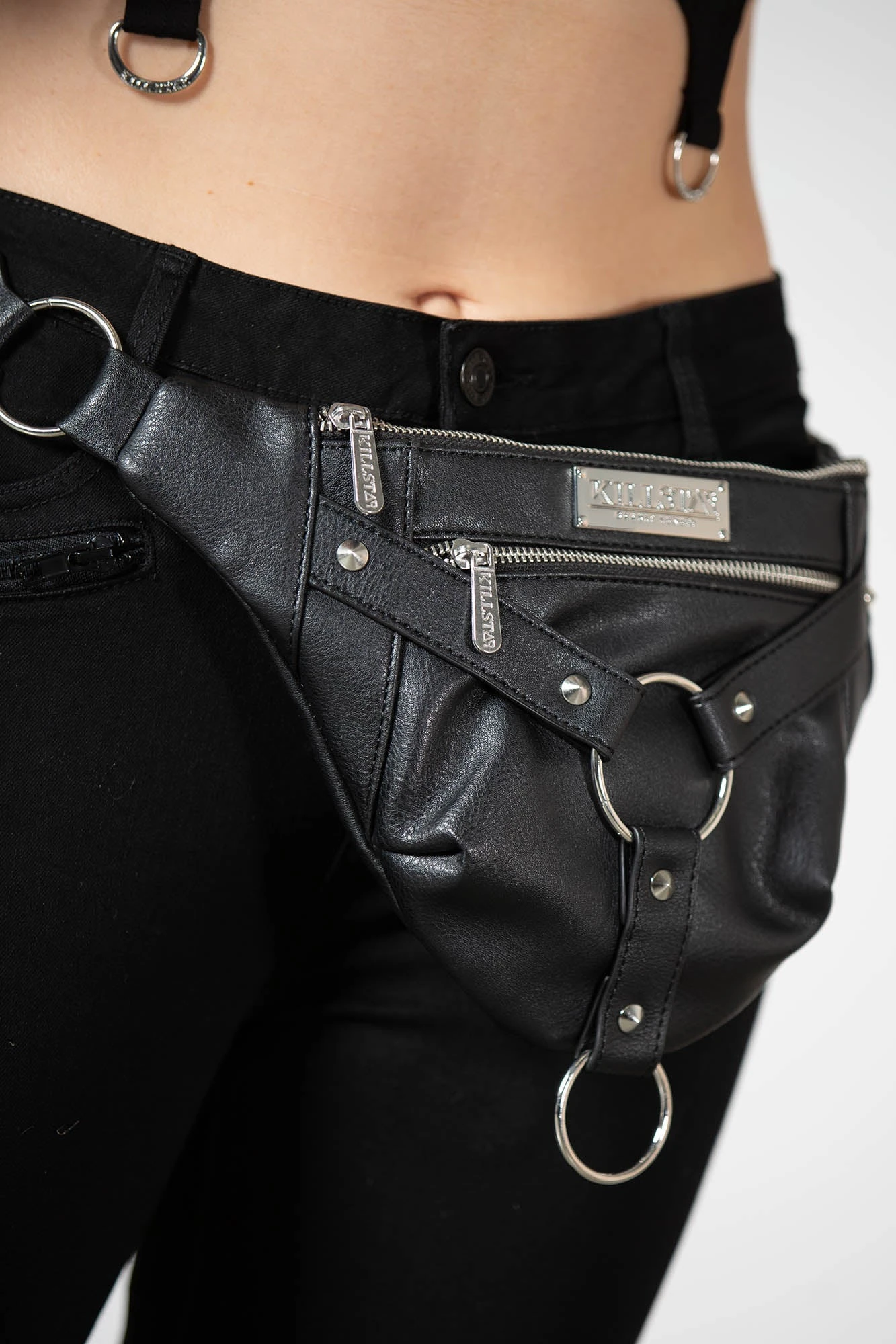 KILLSTAR Unchained Faux Leather Waistbag with Detachable Chain 4 KILLSTAR Unchained Faux Leather Waistbag with Detachable Chain - Image 4