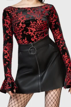 KILLSTAR x Twin Temple Unearthly Textured PU Mini Skirt