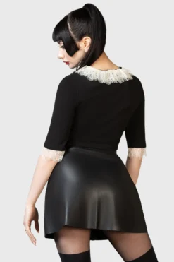 KILLSTAR x Twin Temple Unearthly Textured PU Mini Skirt 9 KILLSTAR x Twin Temple Unearthly Textured PU Mini Skirt -Kill Star Store UNEARTHLY MINI SKIRT W F