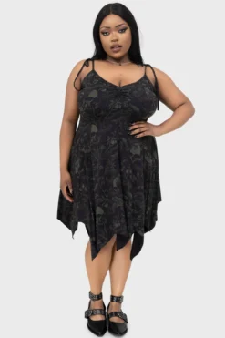 KILLSTAR Utopia Dress - Custom Print Hanky Hem Midi -Kill Star Store UtopiaDress PLUS C