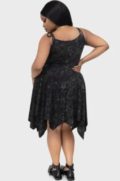 KILLSTAR Utopia Dress - Custom Print Hanky Hem Midi -Kill Star Store UtopiaDress PLUS D