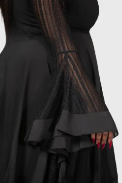 KILLSTAR Valdermerca Plus Size Maxi Dress with Waterfall Sleeves -Kill Star Store VALDERMERCA MAXI DRESS PLUS W E