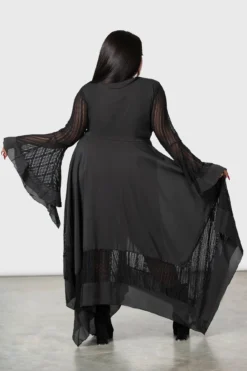 KILLSTAR Valdermerca Plus Size Maxi Dress with Waterfall Sleeves -Kill Star Store VALDERMERCA MAXI DRESS PLUS W G