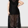 KILLSTAR Vampire's Ball Maxi Dress - Plus Size Gothic Lace Gown