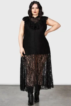 KILLSTAR Vampire's Ball Maxi Dress - Plus Size Gothic Lace Gown