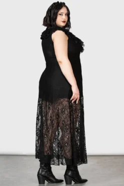 KILLSTAR Vampire's Ball Maxi Dress - Plus Size Gothic Lace Gown -Kill Star Store VALENTINE MAXI DRESS PLUS W E
