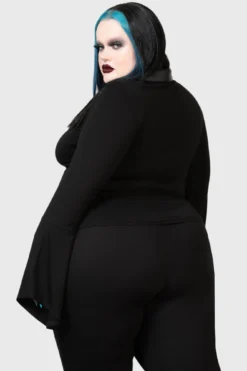 KILLSTAR Vamp Fatale Plus Size Cropped Shirt - Gothic Flared Sleeve Top 5 KILLSTAR Vamp Fatale Plus Size Cropped Shirt - Gothic Flared Sleeve Top -Kill Star Store VAMP FATALE TOP PLUS W D