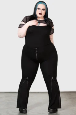 Killstar Vampire Drips Trousers - Plus Size Gothic Flares