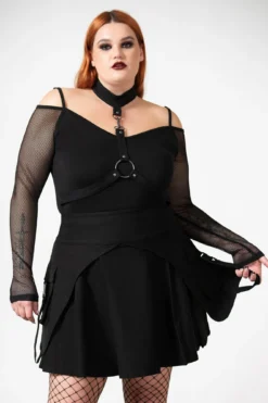 Vanya Pleated Mini Skirt [PLUS] -Kill Star Store VANYA PLEATED MINI SKIRT PLUS W D