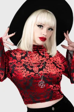 Vassago Long Sleeve Top -Kill Star Store VASSAGO TOP W B