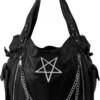 KILLSTAR Vexation Handbag - Gothic Faux Leather Pentagram Tote