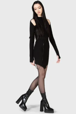 Viki Asymmetric Skirt -Kill Star Store VIKI ASYMMETRIC SKIRT W D