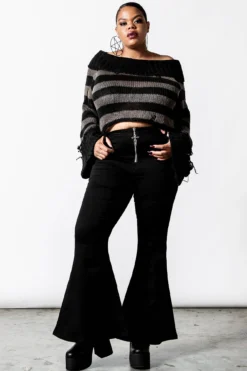 KILLSTAR Visage Knit Sweater [Plus Size] -Kill Star Store VISAGE KNIT SWEATER PLUS C