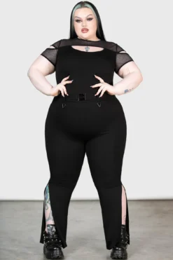 KILLSTAR Vortatrix Trousers [PLUS] - High Waisted Flare Pants
