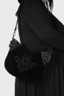 Killstar Wallace Embroidered Suede Crossbody Bag -Kill Star Store WALLACE BAG W C